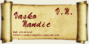 Vasko Mandić vizit kartica